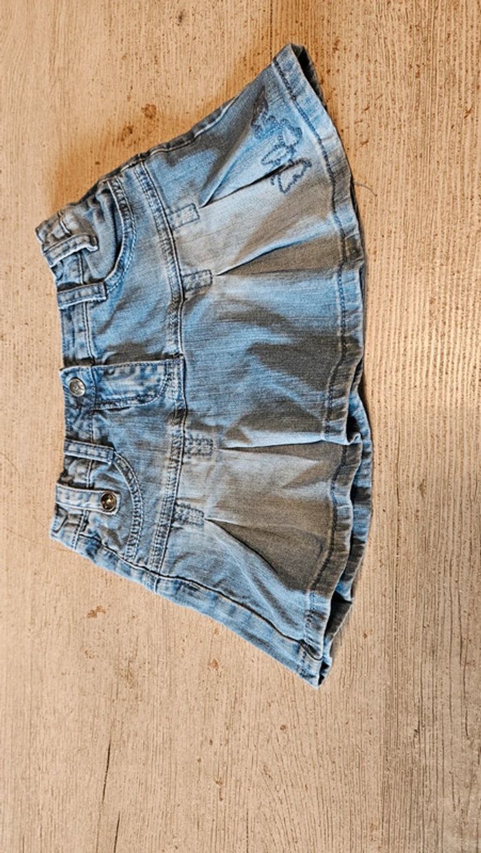 Jupe courte en jean s bleu, ajustable à la taille, K3, 7 ans, nickel - photo numéro 2