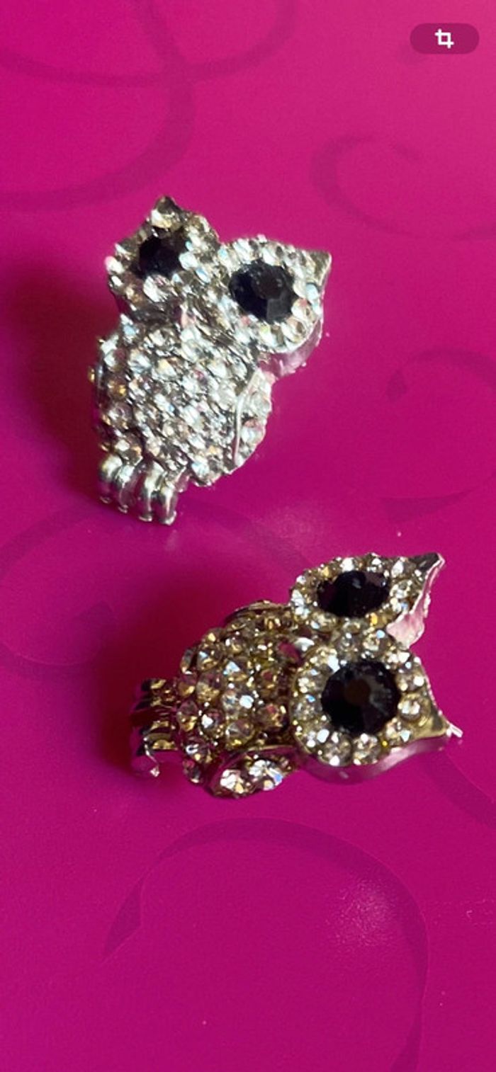 Boucle d’oreille fantaisie hiboux - photo numéro 4