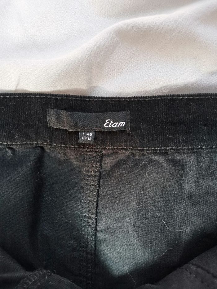 Jupe en velours noir Etam T40 - photo numéro 3
