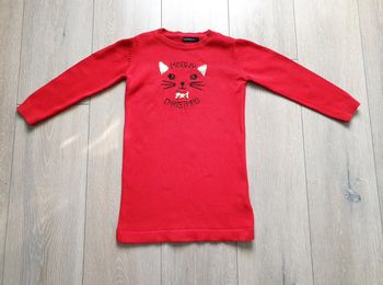 Robe en laine rouge. Fille 6 ans. Marque In Extenso