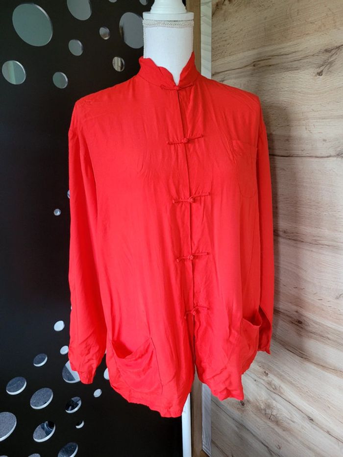 Chemise femme kimono taille M rouge