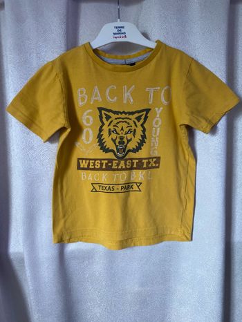 T-shirt jaune loup texas Park 6 ans