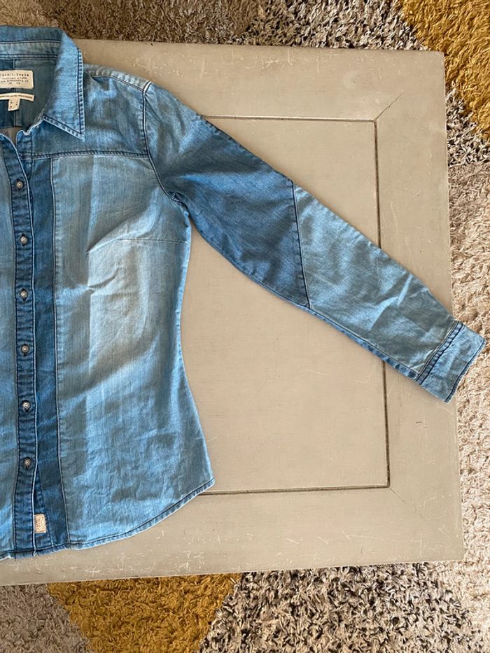 Chemise en jeans Esprit Denim bleue denim taille M - photo numéro 15