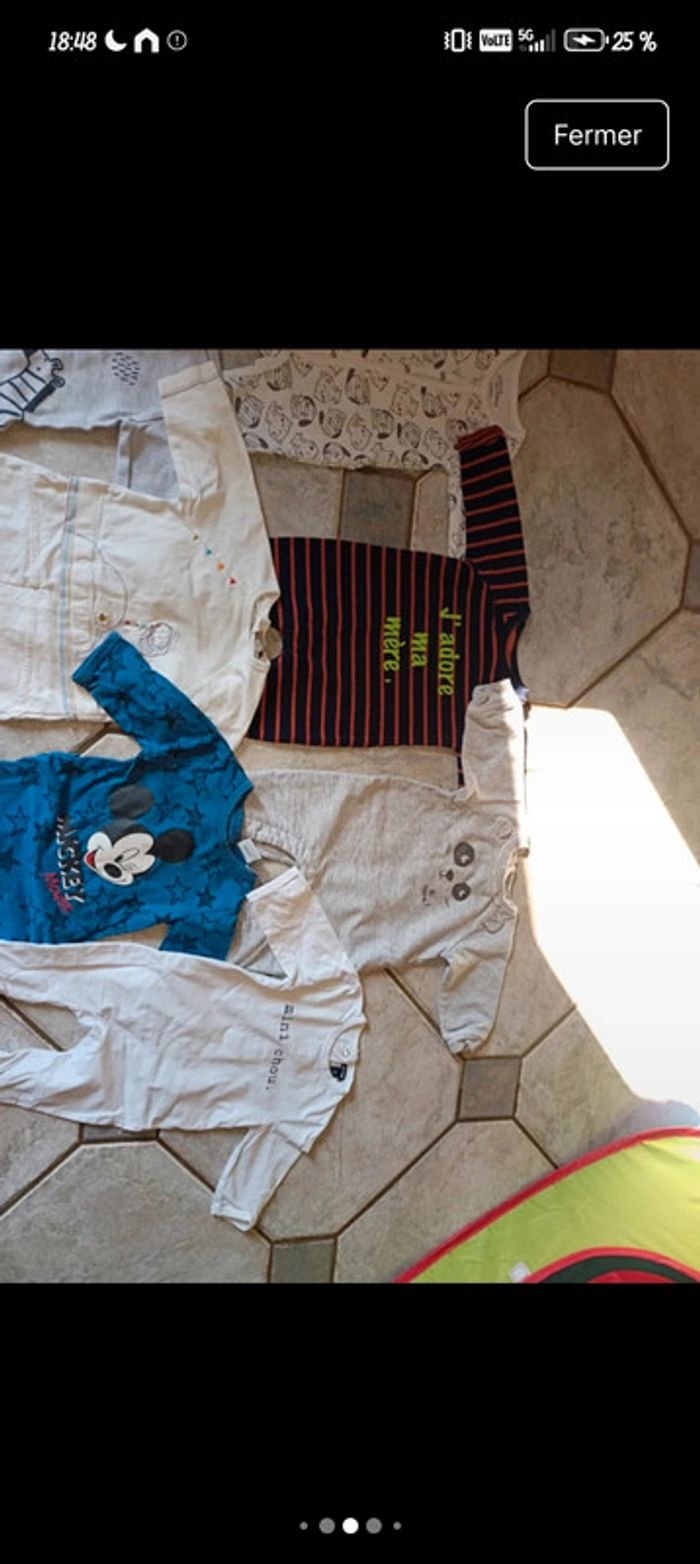 Lot 3 mois 62 cm pyjama grenouillère sans pied combinaison léger bébé - photo numéro 5