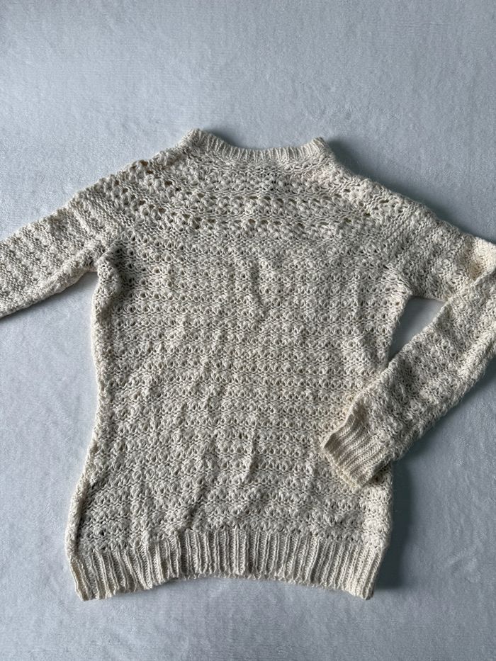 Pull sweat en maille ajouré Ralph Lauren blanc crème pour mixte taille XS - photo numéro 5