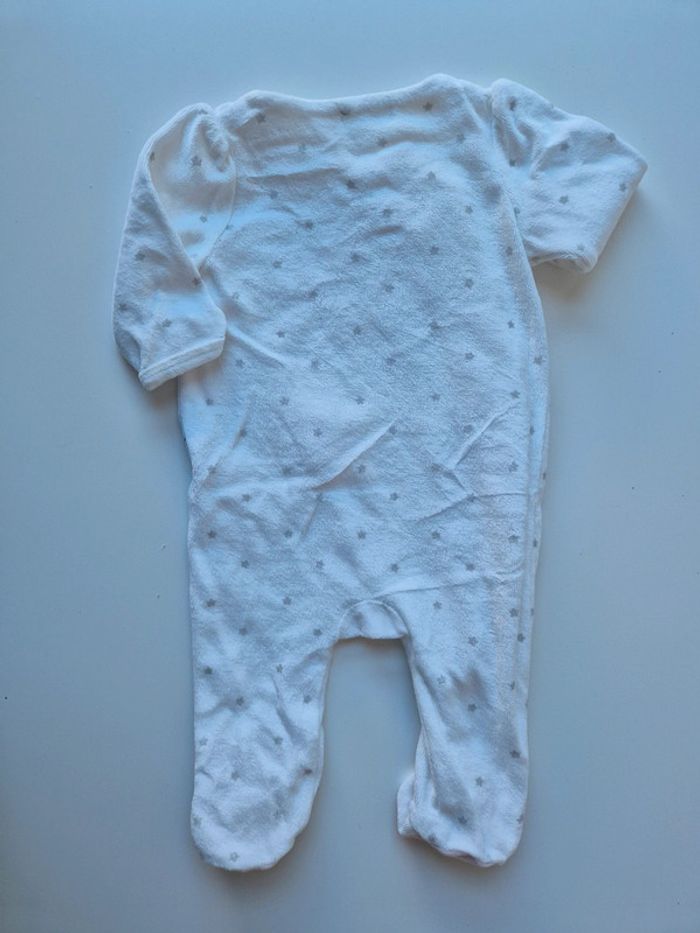 Pyjama grenouillère dors-bien Gémo 3 mois en velours - photo numéro 2