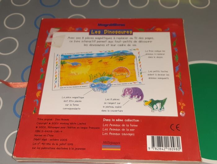 Livre les dinosaures avec magnets - photo numéro 2