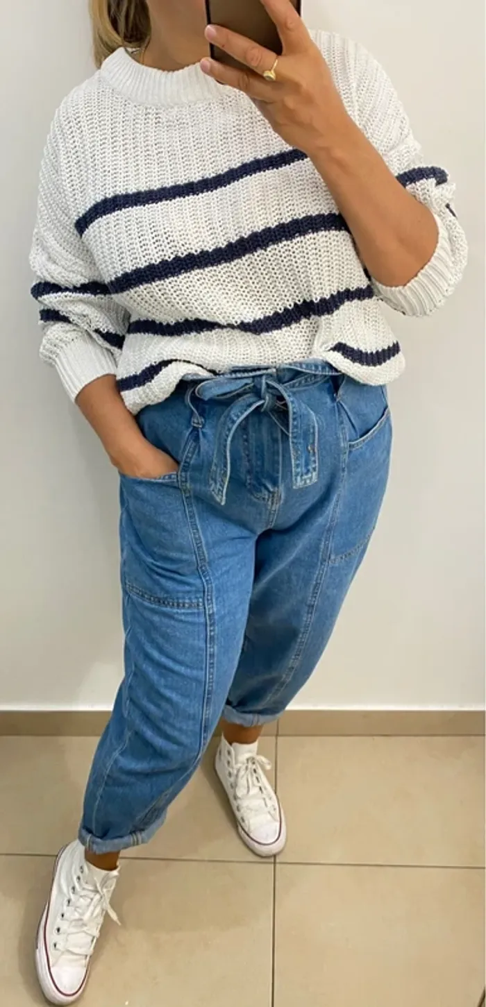Pull Côtelé Femme Taille M - photo numéro 3