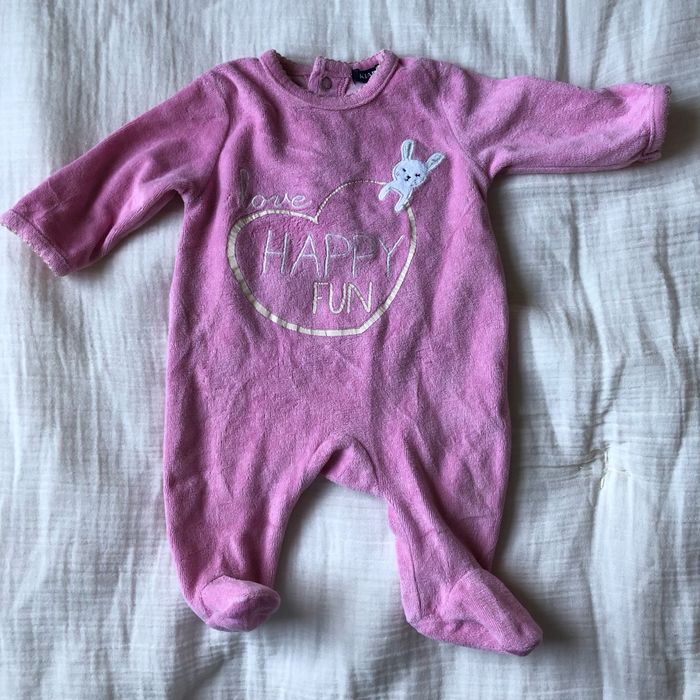 Lot de pyjamas en velours 1 mois - photo numéro 3