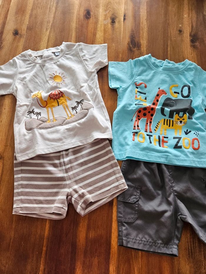 Ensemble d'été 2 pièces short tee-shirt 18 mois
