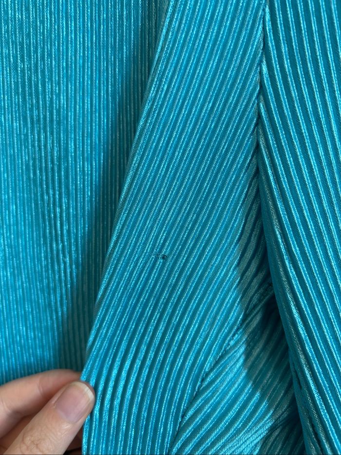 Ensemble plissé bleu Pantalon et Chemise Boutique Indépendante Taille Unique - photo numéro 4