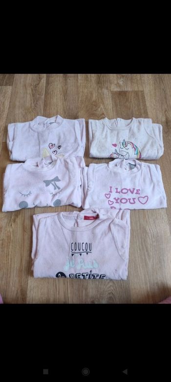 Lot de 5 pyjamas bébé fille