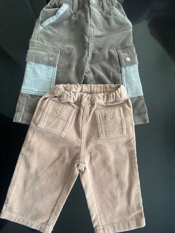 Lots de deux pantalon velours neuf