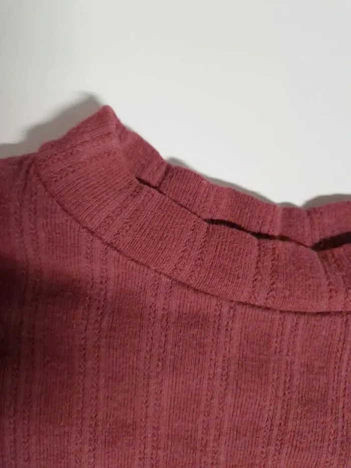 Tee-shirt manches longues fille TAO bordeaux fleur 116 cm - photo numéro 5