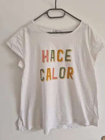 Tee-shirt blanc imprimé coloré