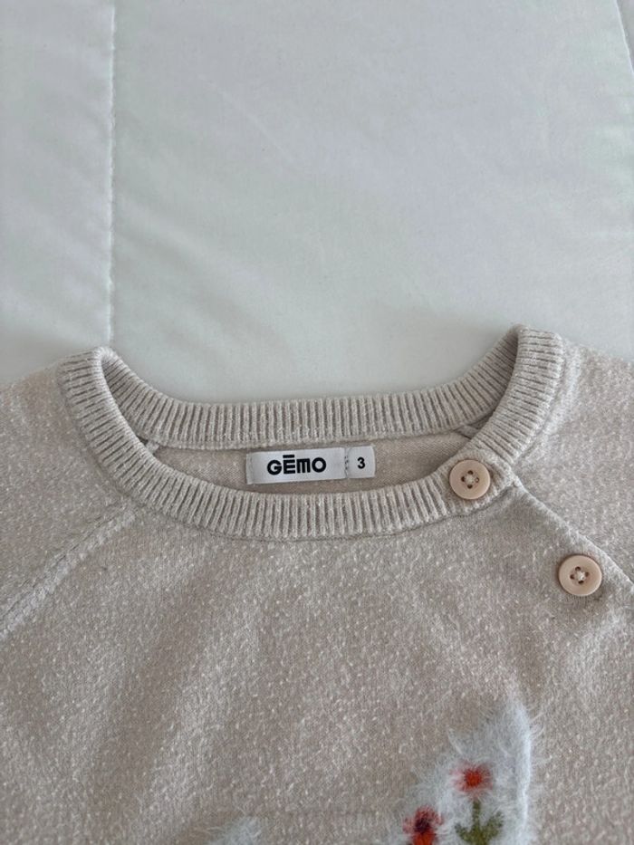 Pull beige Gemo pour petite fille - photo numéro 3