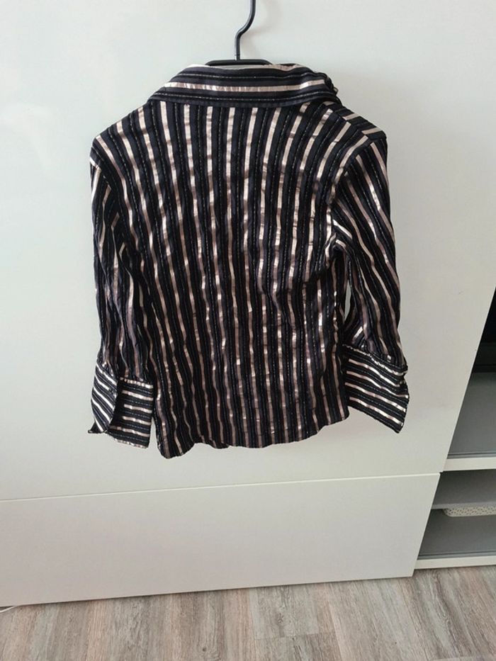 Chemise cache cœur noir et dorée Zara - photo numéro 5