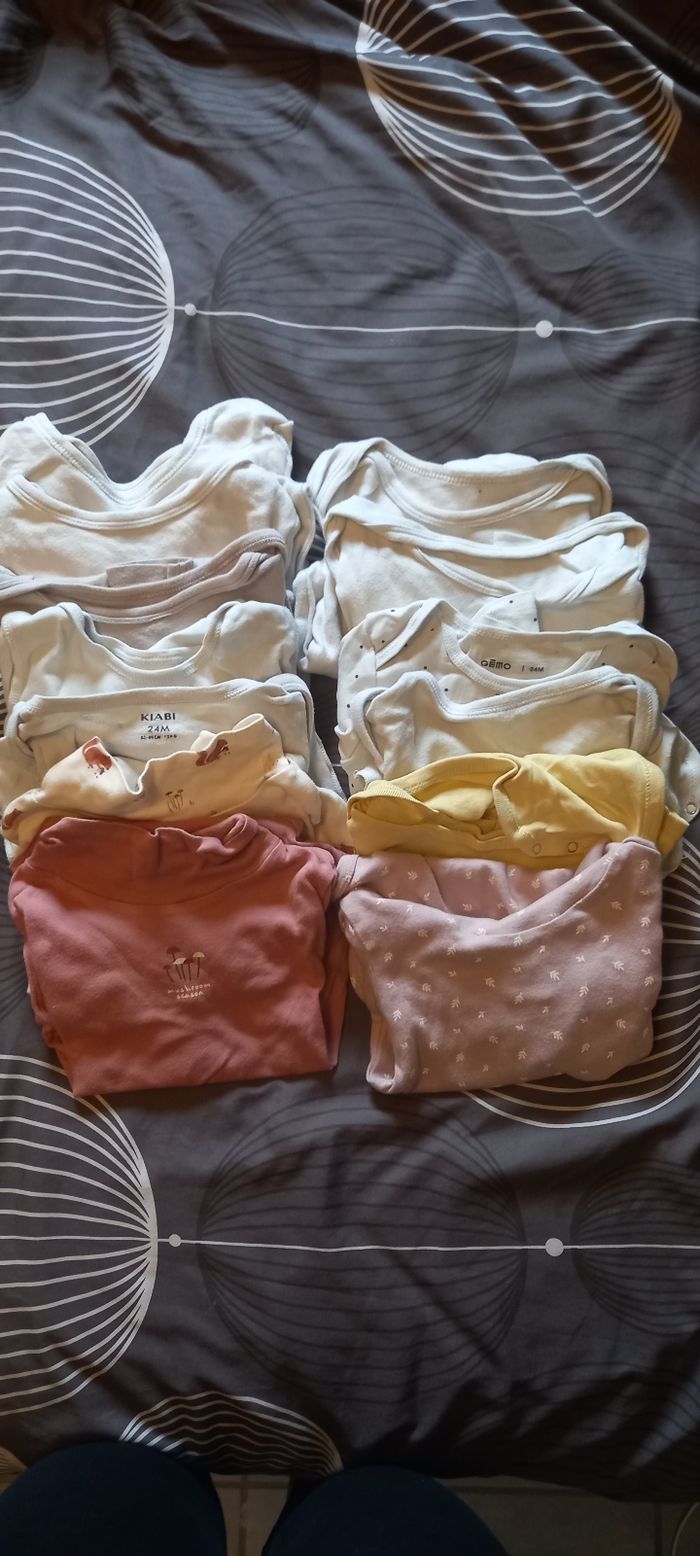 Lot 13 bodies manches longues 24 mois