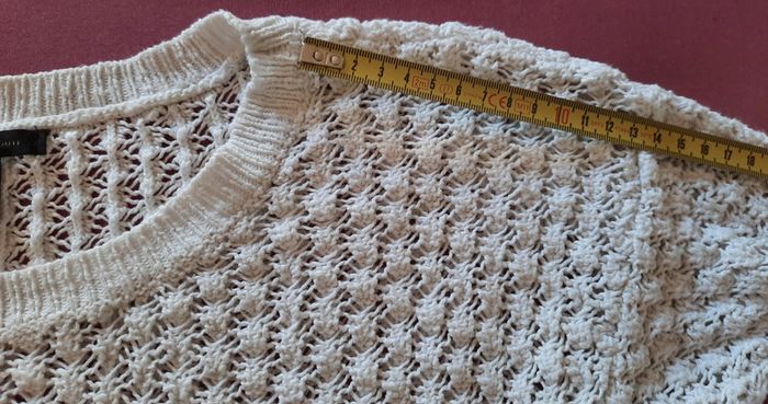 Pull-over ajouré blanc taille S - photo numéro 10