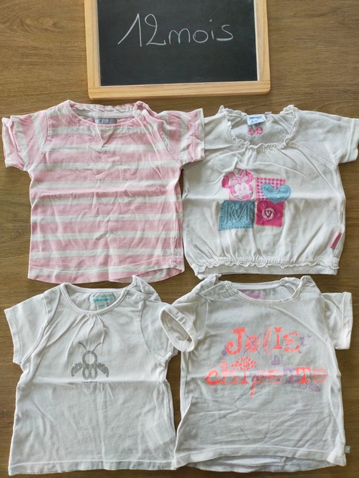 T shirts été manches courtes taille 12mois