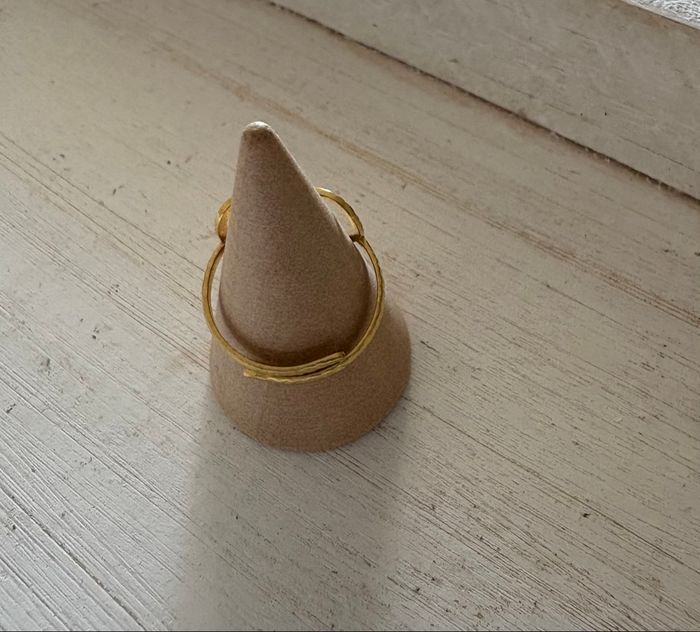 Bague dorée acier inoxydable - photo numéro 2