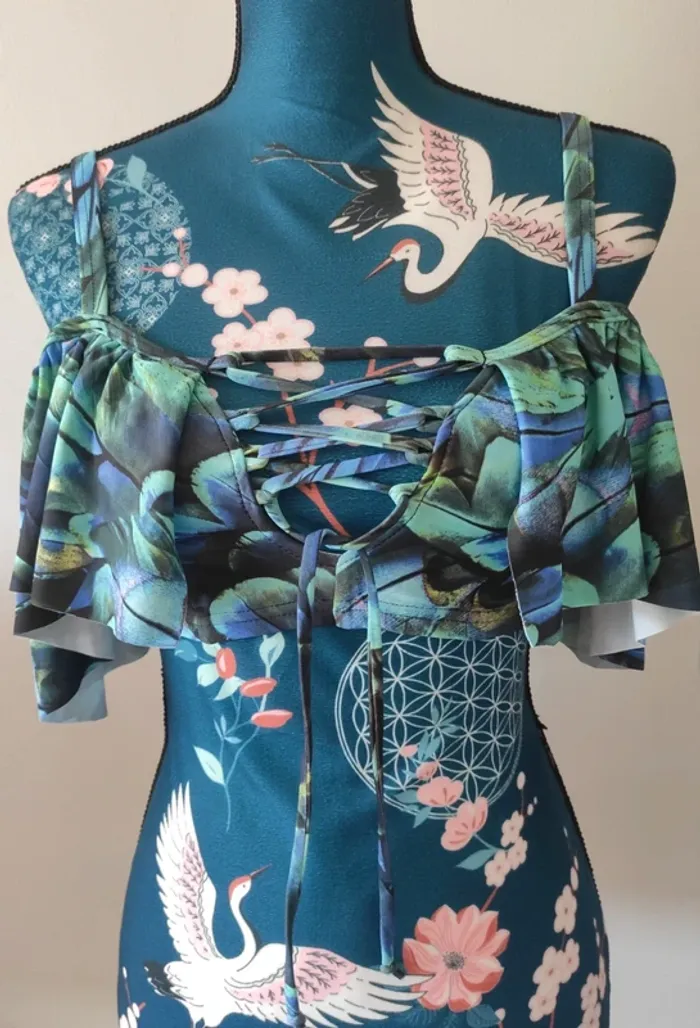Haut de maillot lacet paon - Drop qui sent bon le soleil - photo numéro 2