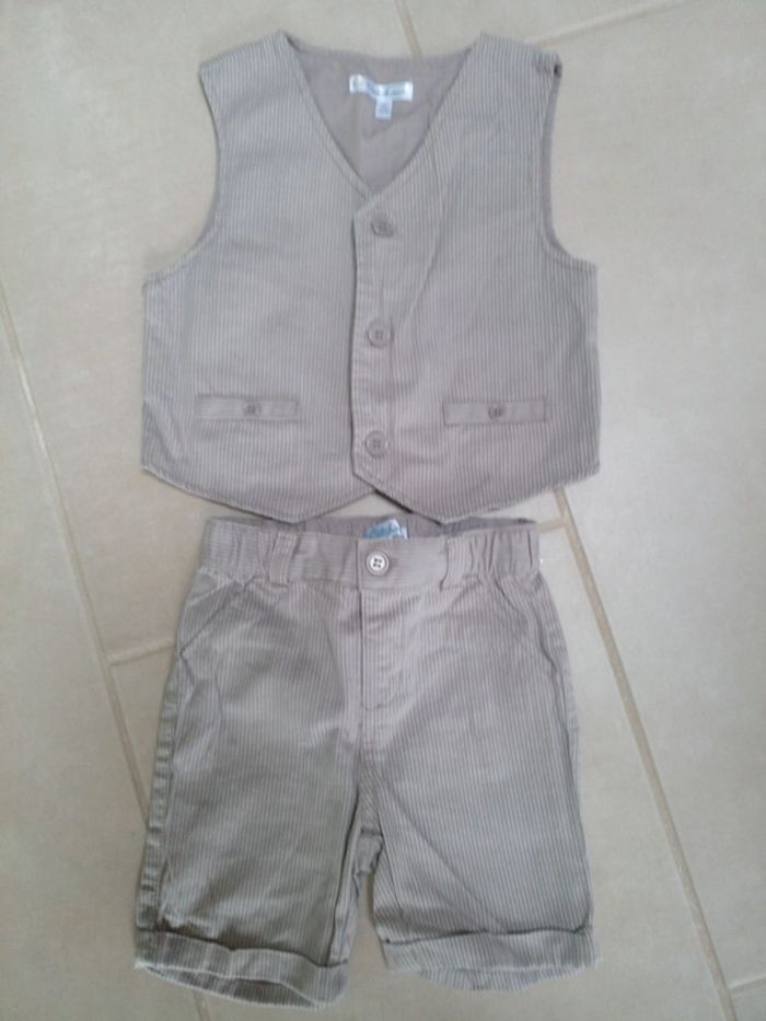 Ensemble short gilet sans manches