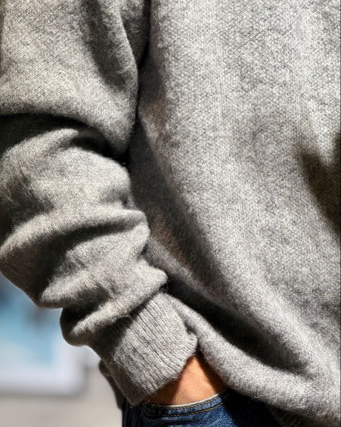 Pull homme oversize gris - photo numéro 3