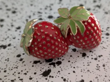 Bague double "fraises"