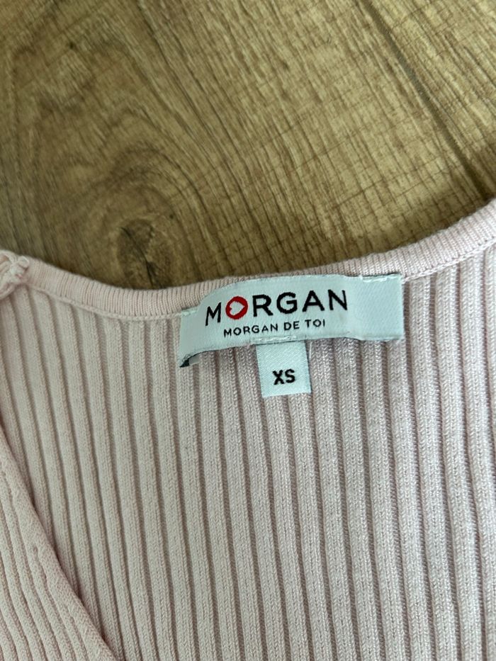 Pull rose clair à manches longues Morgan taille XS TBE - photo numéro 9