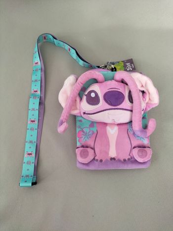 🩷 Lanyard porte carte/rangement téléphone Angel - Disney - Neuf 🩷