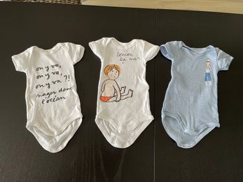 Lot bodies petit bateau 3 mois