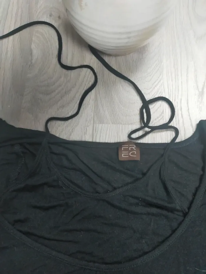 Blouse noire manches 3/4 44 XXL Fred - photo numéro 2