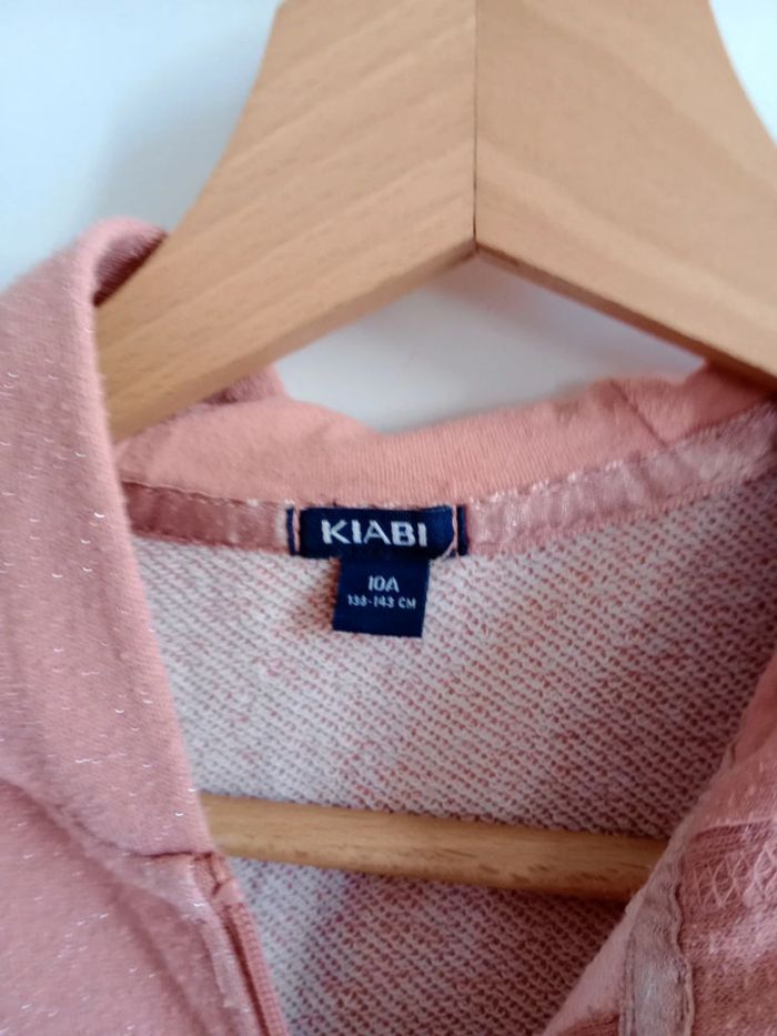 Gilet fille zippé 10 ans rose paillette c83 - photo numéro 2