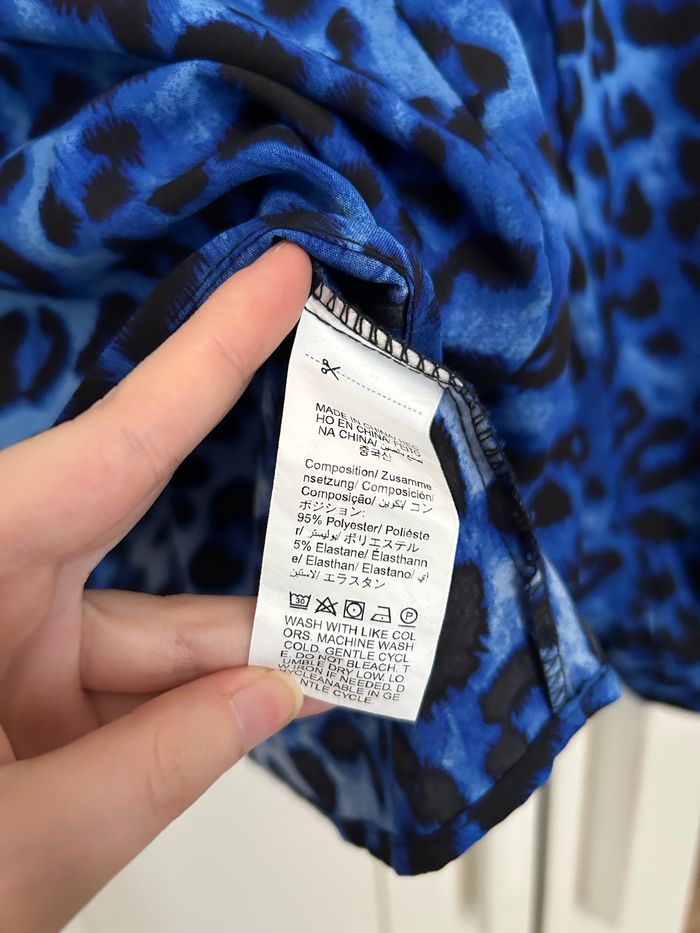 Blouse bleu léopard Shein Taille XL - photo numéro 5