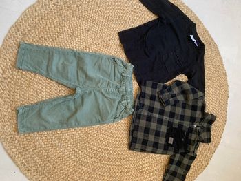 Pantalon + sous pull + chemise