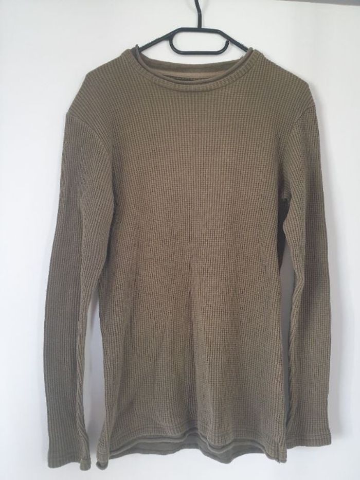 Pull homme kaki