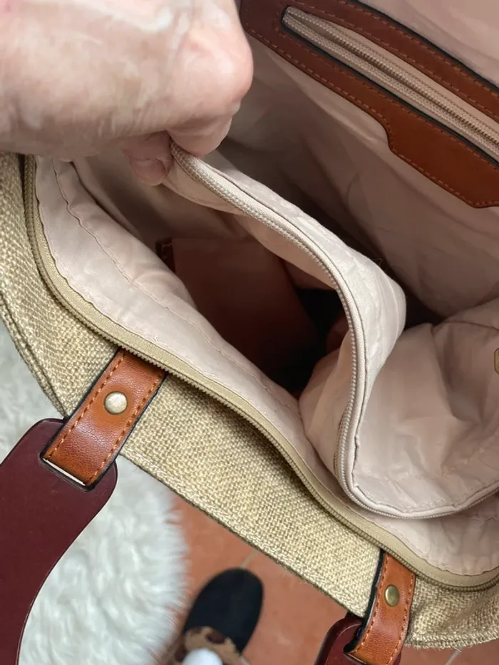 Sac en toile brodé et doublé - photo numéro 5