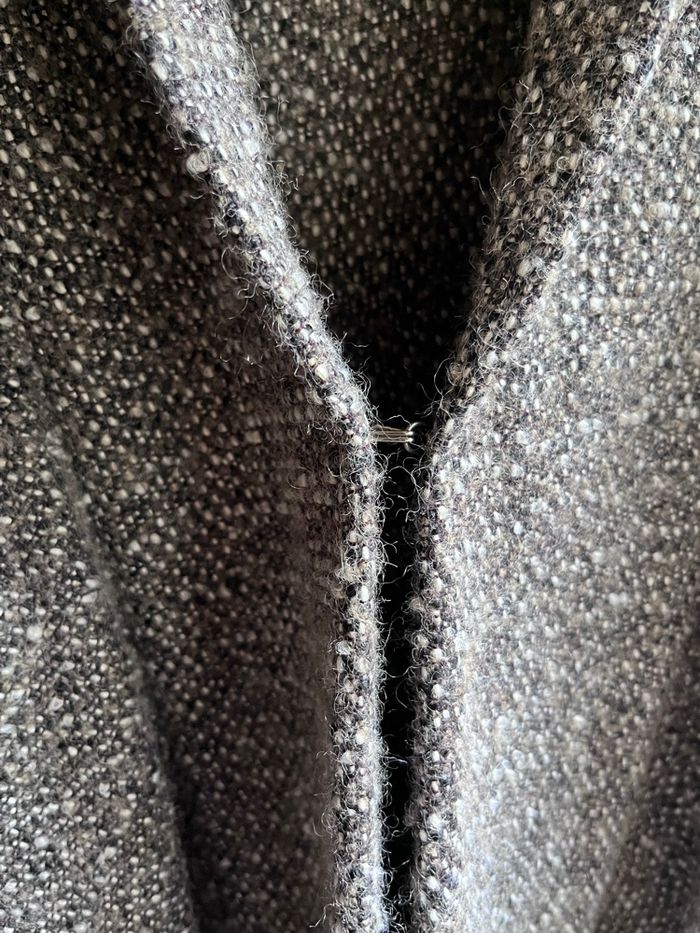 Manteau / veste long laine gris chiné taille 38/40 - photo numéro 4