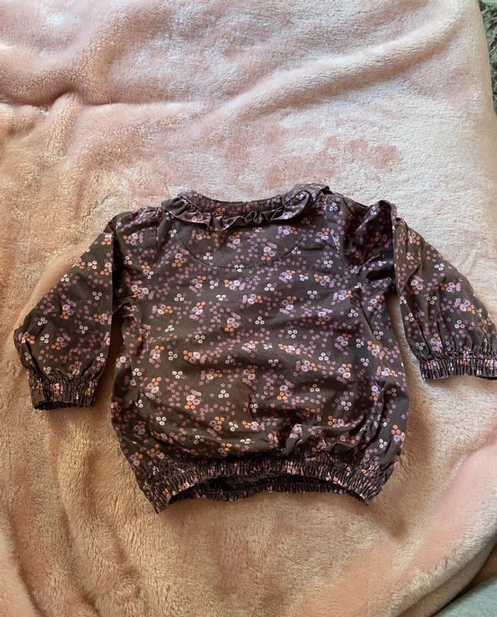 Blouse bébé fille fleuris TAO 12 mois - photo numéro 2