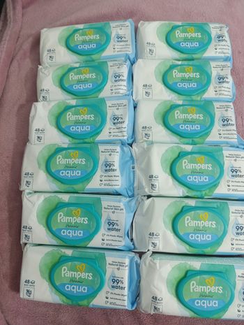 12 paquets de lingettes harmonie Aqua