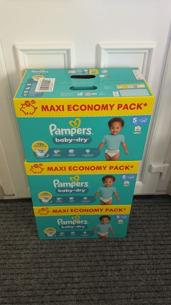 Couches Pampers Maxi Pack Baby Dry Taille 5 Lot x3