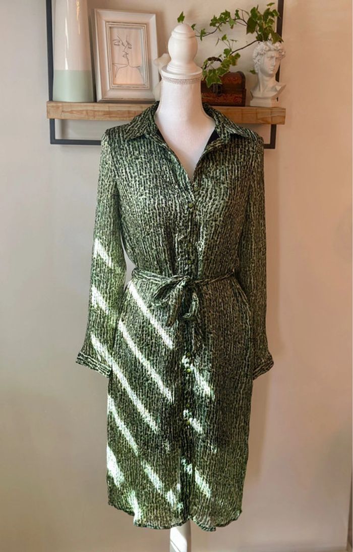 Robe midi imprimée vert taille 38 - Vero Moda - photo numéro 2