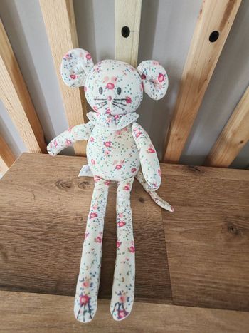 Souris imprimé fleuri petit bateau