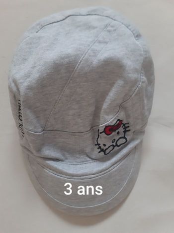 casquette grise Hello Kitty - 3 ans