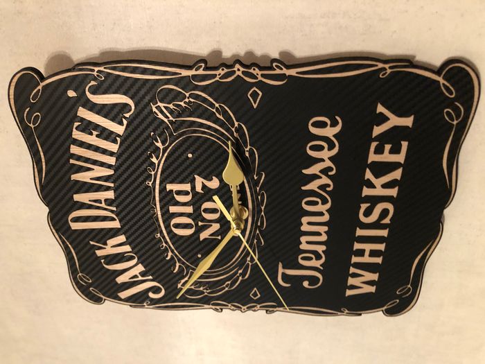 Horloge Jack Daniel's en bois neuve