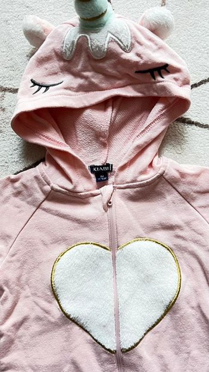 Pyjama à capuche licorne Kiabi 1 mois - photo numéro 2