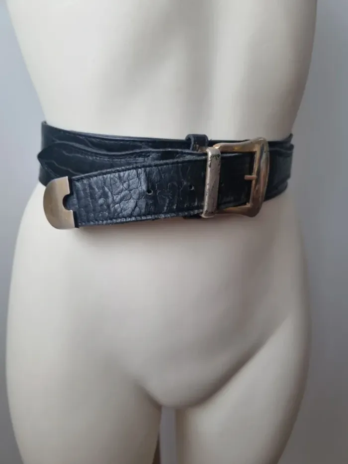 Ceinture noir vintage - photo numéro 6