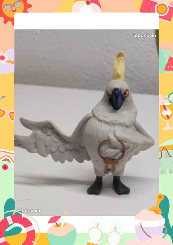 Figurine de mac do perroquet blanc Nigel du dessin animé Rio.