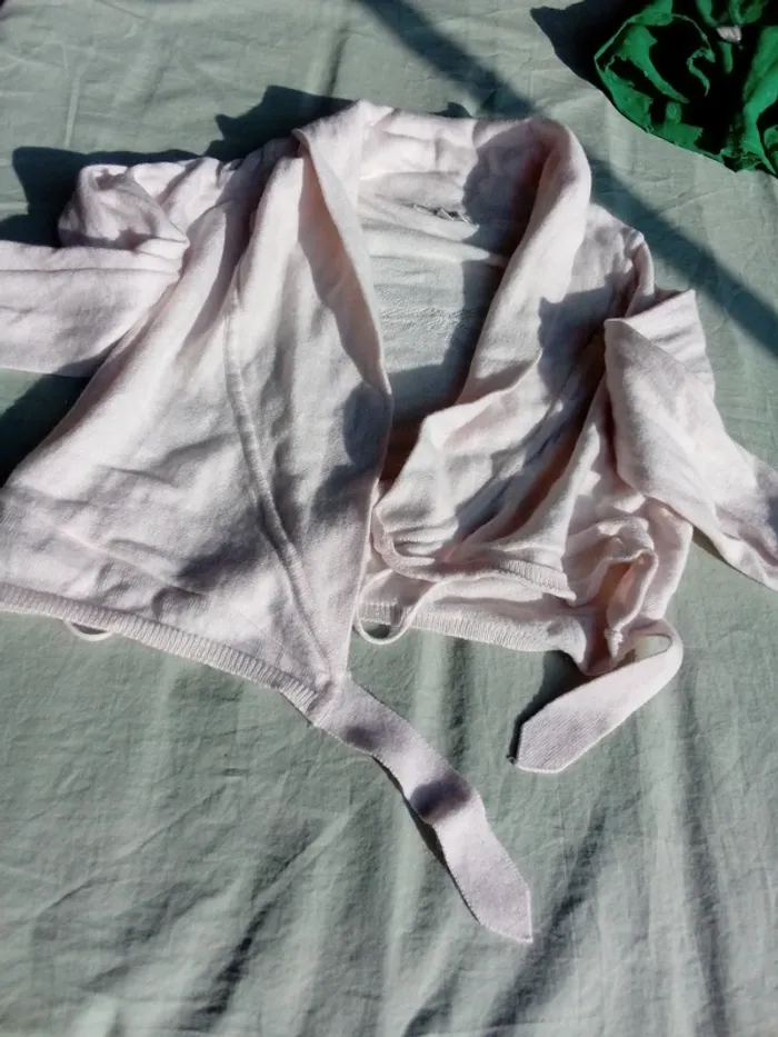 Gilet ouvert rose pâle 6 ans - photo numéro 4
